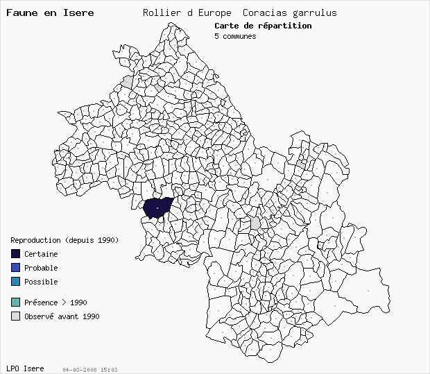 Carte Reproduction: Rollier d Europe Coracias garrulus en Isre